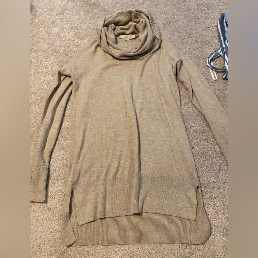 The loft split hem turtle neck sweater